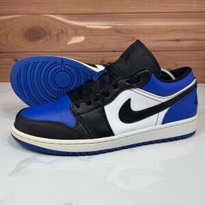 Nike Air Jordan Retro 1 Low Royal Toe Black Blue White CQ9446-400 Men's sz 11.5